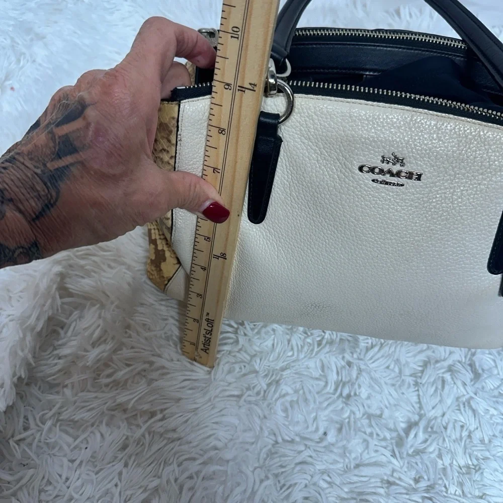 Coach Christie Snake embossed leather satchel